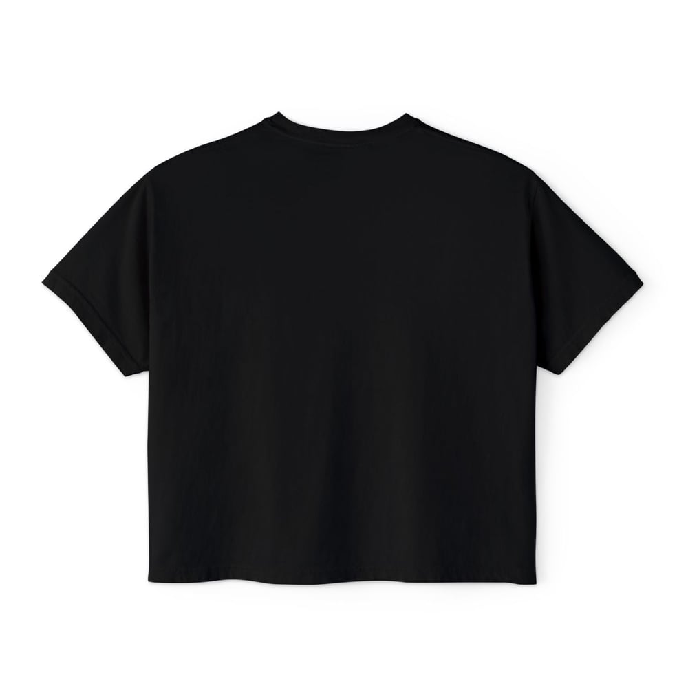 Image of Women's Boxy Tee — Hand-Painted Caterpillar Print