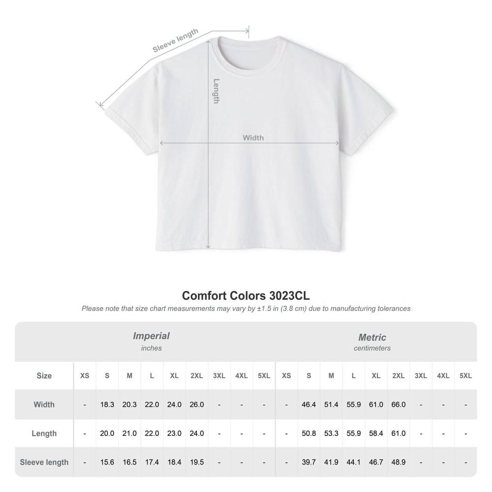 Image of Women's Boxy Tee — Hand-Painted Caterpillar Print