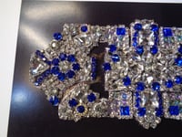 Image 6 of Art Deco Sapphire and White Diamond Brooch (style B) Version 2
