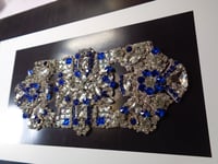 Image 7 of Art Deco Sapphire and White Diamond Brooch (style B) Version 2