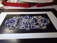 Image 1 of Art Deco Sapphire and White Diamond Brooch (style B) Version 2