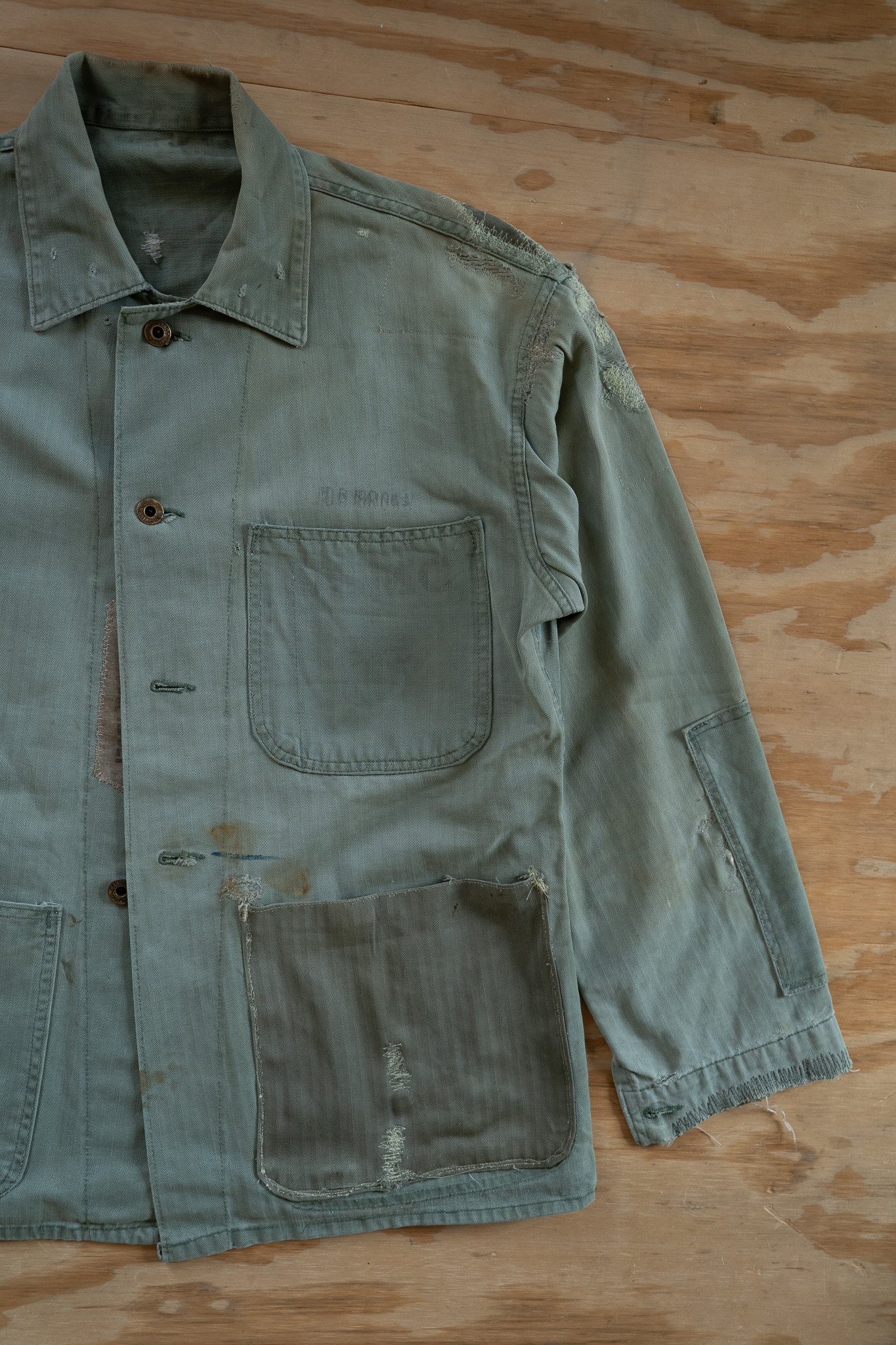 Image of Vintage USMC Herringbone Twill Utility Jacket