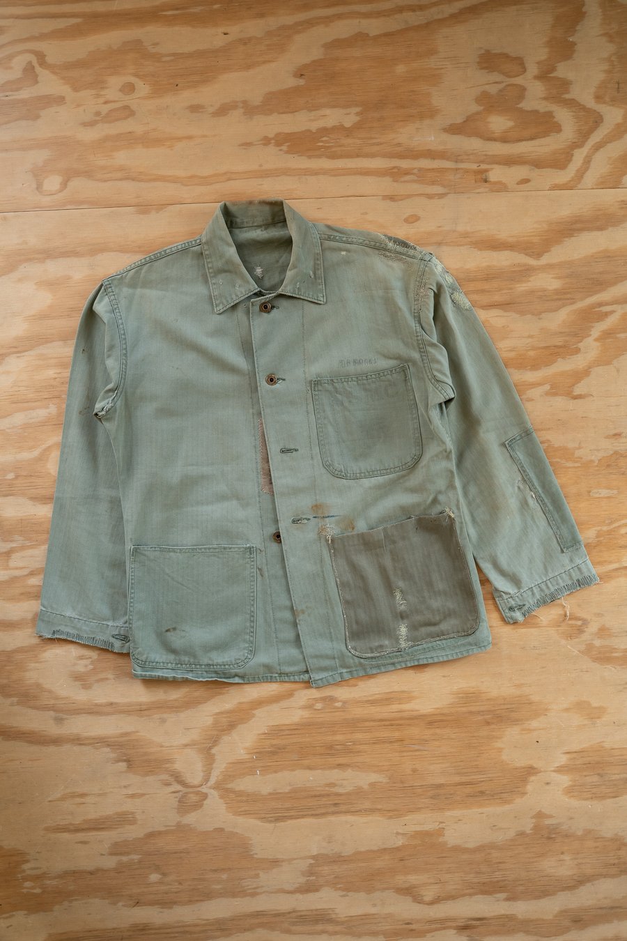 Image of Vintage USMC Herringbone Twill Utility Jacket