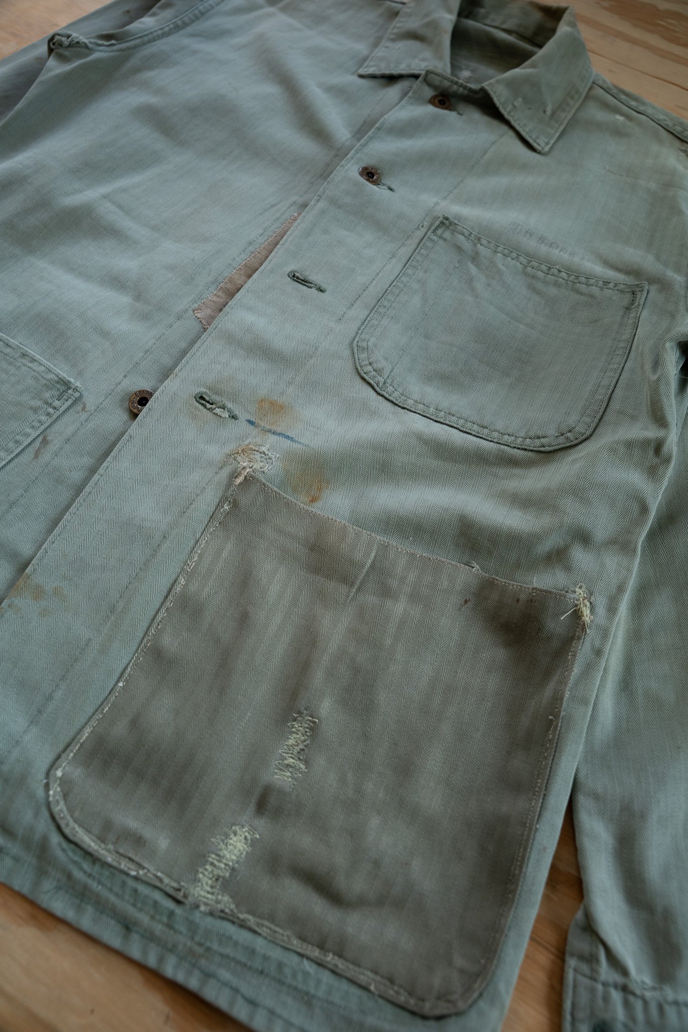 Image of Vintage USMC Herringbone Twill Utility Jacket