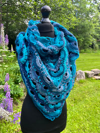 Image 1 of Aqua Shawl 