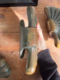 Image 7 of Group of Four Large Bronze Door Handles with Art Deco Shell Style Design (Reserved)