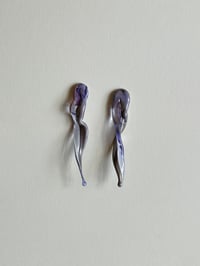 Image 2 of Glass Petals Earrings / Purple & Lavender