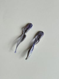 Image 5 of Glass Petals Earrings / Purple & Lavender