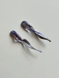 Image 1 of Glass Petals Earrings / Purple & Lavender