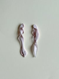Image 3 of Glass Petals Earrings / Pink Angel & Rose