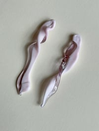 Image 1 of Glass Petals Earrings / Pink Angel & Rose