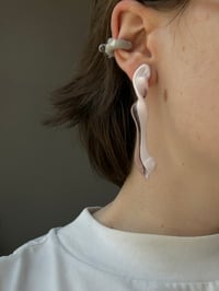 Image 4 of Glass Petals Earrings / Pink Angel & Rose