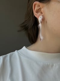 Image 2 of Glass Petals Earrings / Pink Angel & Rose