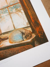 Image 3 of Frosty Cat (Detail) A5 Risograph Print