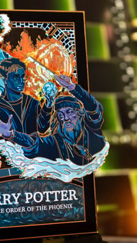 Image 4 of BOOK 5, ATRIUM DUEL VARIANT : 4" Poster Pin (Limited Edition 40)