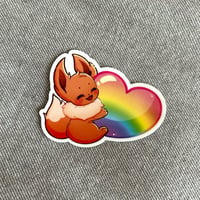 Image 2 of Eevee Pride Stickers