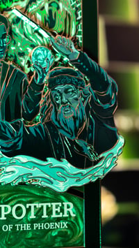 Image 4 of BOOK 5, MINISTRY GREEN VARIANT : 4" Poster Pin (Limited Edition 10)