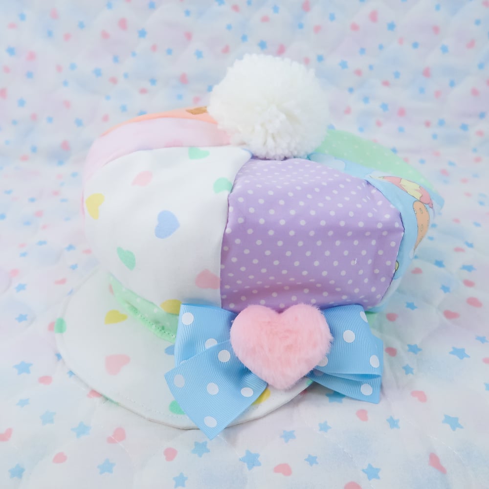 Newsboy Mix Hat: Pastel Rainbow