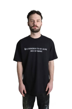 Image of "It's Dangerous to go Alone" Dmvu x Toadface Tour Shirt