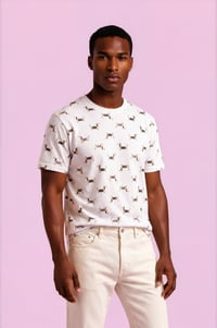 Camiseta perritos fondo blanco