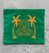 Image 1 of Crossbones  - Cotton Zip Bag  