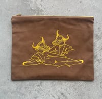 Sitting Bulls  - Cotton Zip Bag  