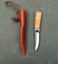 Image 8 of Puukko knife, D2 steel, convex grind