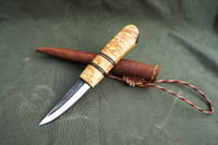 Image 18 of Sloyd wood carving knife, 26c3 carbon steel blade