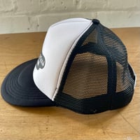 Image 3 of I DIG The BLACK LAGOON ROOM Flat Brim Trucker Hat