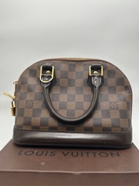 Image 9 of Louis Vuitton Alma BB Damier Ebene Canvas Bag