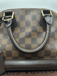 Image 10 of Louis Vuitton Alma BB Damier Ebene Canvas Bag