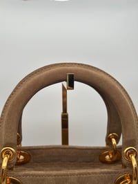 Image 6 of Christian Dior Lady Dior Beige Nylon Top Handle Bag
