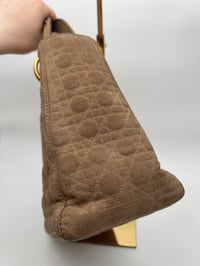 Image 11 of Christian Dior Lady Dior Beige Nylon Top Handle Bag