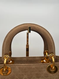 Image 10 of Christian Dior Lady Dior Beige Nylon Top Handle Bag