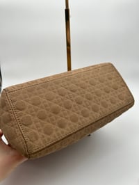 Image 13 of Christian Dior Lady Dior Beige Nylon Top Handle Bag