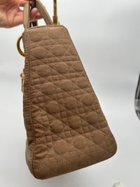 Image 12 of Christian Dior Lady Dior Beige Nylon Top Handle Bag