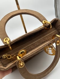 Image 19 of Christian Dior Lady Dior Beige Nylon Top Handle Bag