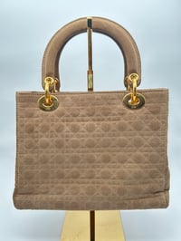 Image 8 of Christian Dior Lady Dior Beige Nylon Top Handle Bag