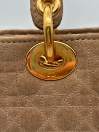 Image 3 of Christian Dior Lady Dior Beige Nylon Top Handle Bag