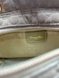 Image 23 of Christian Dior Lady Dior Beige Nylon Top Handle Bag