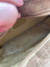 Image 21 of Christian Dior Lady Dior Beige Nylon Top Handle Bag