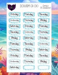 Image 11 of Day of the Week and Number Burst Planner Sticker O Font