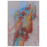 Image 1 of Burning Candle - Sketchbook Drawing in Soft Pastels on Paper 