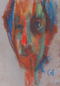 Image 2 of Worn - Sketchbook Drawing in Soft Pastels on Paper 