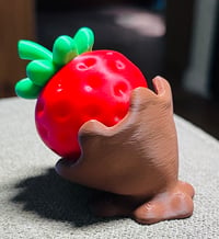 Image 3 of 3D Printed Strawberry Chocolate Clicker /Fidget Toy | Sweet Treat Desk Toy | Strawberry Lover Gift
