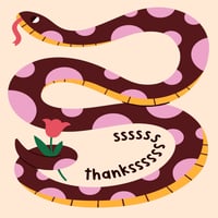 Image 3 of Slithering Thanks Card