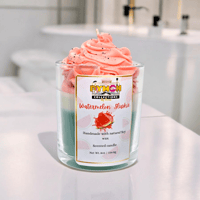 Image 3 of Handmade Watermelon Slushie Dessert Candle 8oz
