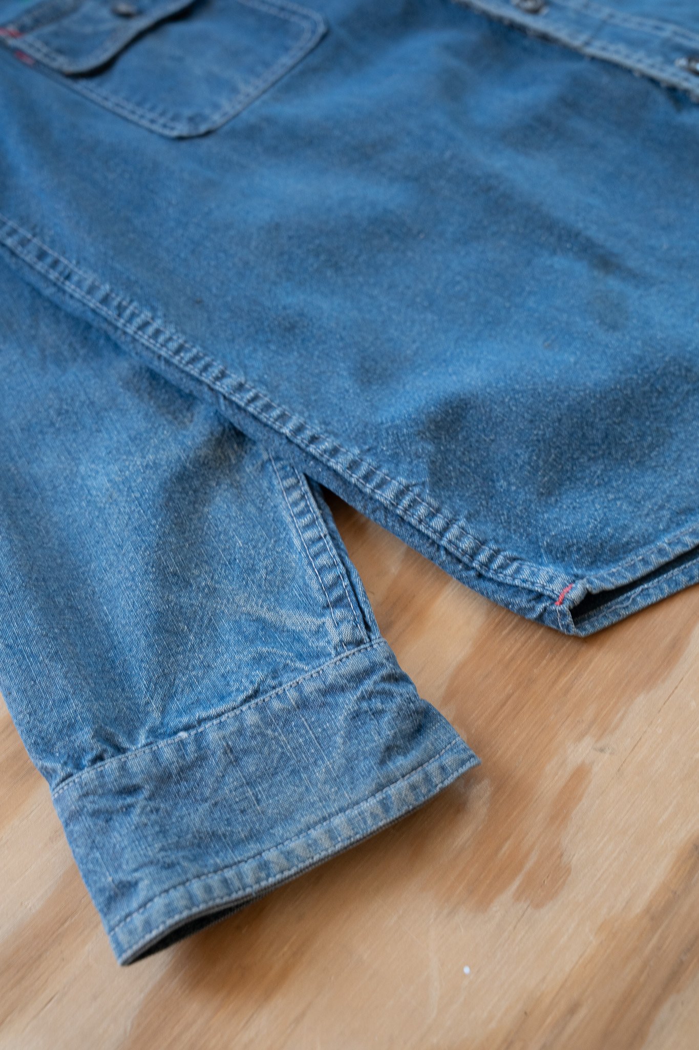 Image of Vintage Mushroom Embroidered Denim Work Shirt