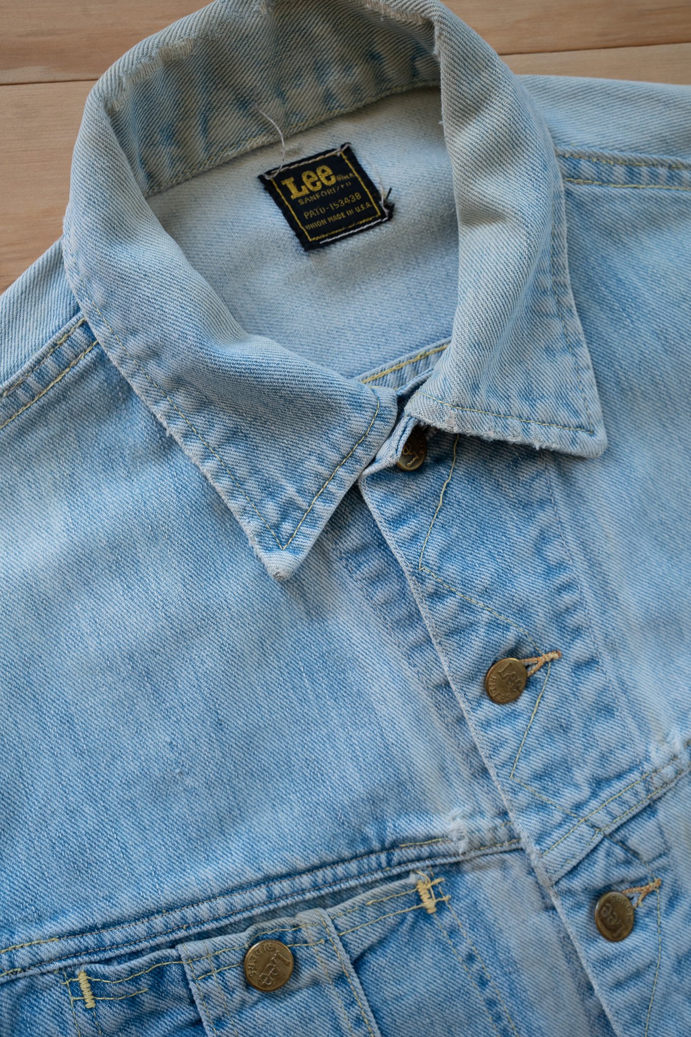 Image of Vintage Lee Rider Sanforized Denim Jacket LIGHT