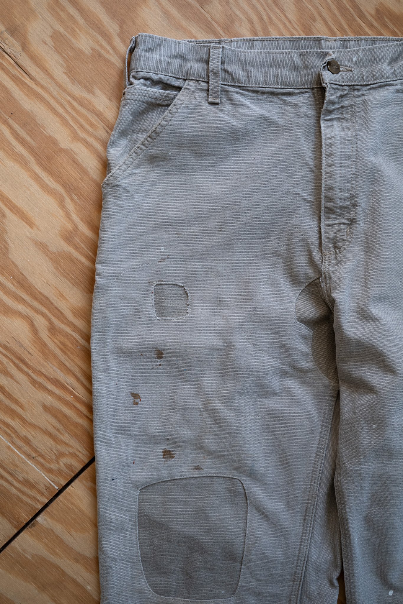 Image of (Sample) Vintage Repaired Painter's Duck Canvas Carpenter Pants
